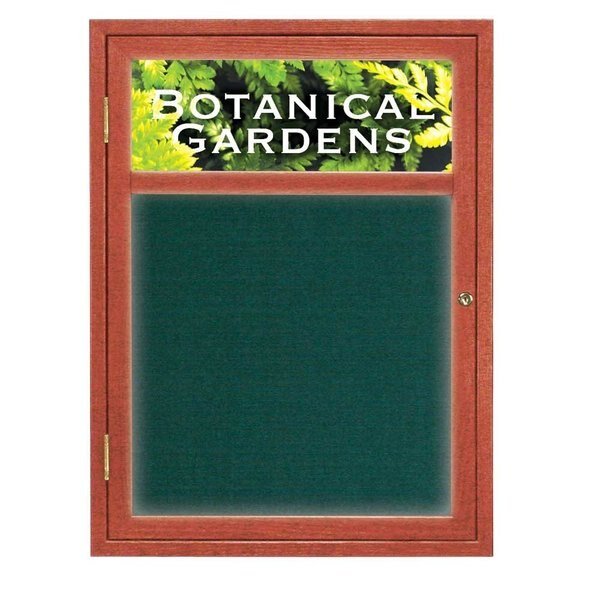 Open Faced Traditional Corkboard, 12x36, UNITED VISUAL PRODUCTS, Mfr# UV639A-BLACK-KEYLIME